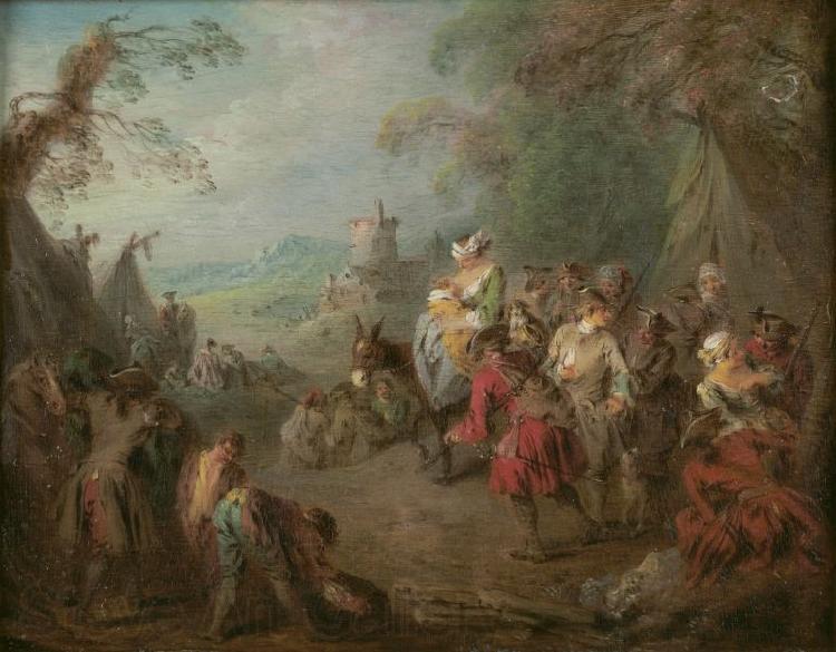 Jean-Baptiste Pater Encampment Norge oil painting art
